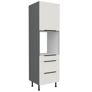 Słupek kuchenny Corato Ant 60 DPS-215 3S 1F szafka z szufladami do zabudowy piekarnika fronty wykonane w technologii anti fingerprint