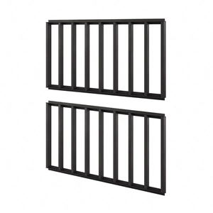 Panel ścienny dekoracyjny z lamelami Teen Flex 57 cm czarny designerski panel za telewizor z wbudowanym oświetleniem ledowym