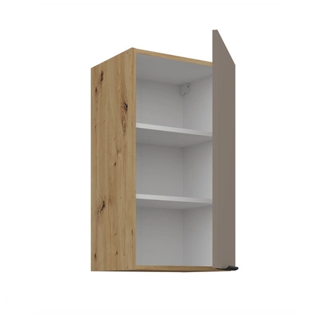 Zestaw mebli kuchennych Fiuggi Ar 255 cm stylowe szafki kuchenne z frontami wykonanymi w technologii anti fingerprint metalowe uchwyty