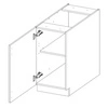 Szafka kuchenna stojąca z półką Asti 40 D 1F BB szafka odporna na parę wodną rozlaną ciecz i wysoką temperaturę