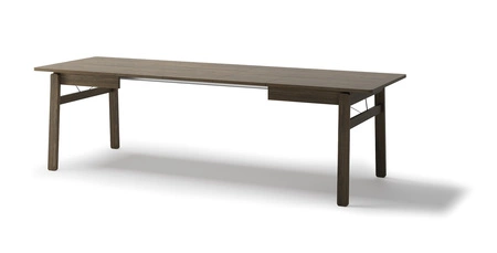 Stół rozkładany Plot 85x149-269 cm dąb ciemny estetyczny i praktyczny stół do jadalni uniwersalny styl dopasuje się do każdego wnętrza