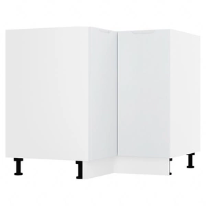 Szafka kuchenna narożna Zova 79x79 DRP biały / jasny szary frezowany uchwyt szafka odporna na działanie wilgoci i uszkodzenia