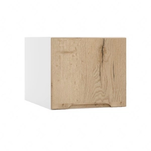 Szafka kuchenna wisząca Zova W40/56 OKGR biały / dąb halifax drzwi szafki otwierane do góry odporna na uszkodzenia frezowany uchwyt