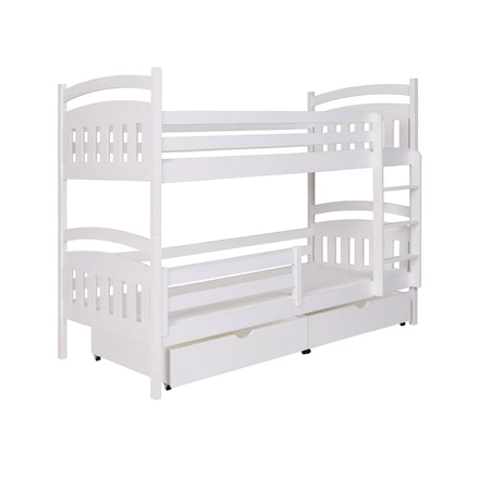 Łóżko piętrowe Otylia 2 osobowe 80x180 cm głębokie szuflady wysuwane na kółkach zajmuje przestrzeń łóżka pojedynczego