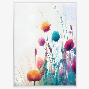 Plakat kolorowa łąka 70x100 plakat w ramie precyzyjny wydruk ze stylową grafiką doskonała dekoracja do salonu lub sypialni