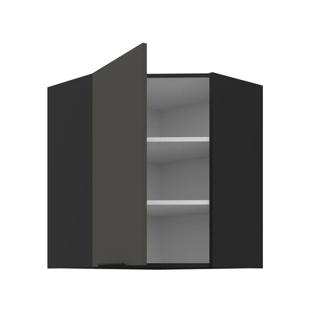Szafka kuchenna narożna wisząca Aversa Bl 60x60 GN-72 1F odporna na uszkodzenia wykończenie frontów w technologii anti fingerprint