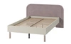 Łóżko Harmony 120x200 cm beżowy / truflowy komfortowe łóżko do pokoju młodzieżowego lub dziecięcego wygodny tapicerowany zagłówek
