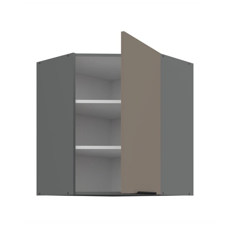 Szafka kuchenna narożna wisząca Fiuggi Ant 60x60 GN-72 1F odporna na uszkodzenia wykończenie frontów w technologii anti fingerprint