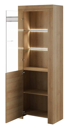 Meblościanka Neba dąb riviera nowoczesna meblościanka idealna do salonu i pokoju dziennego w oryginalnej kolorystyce