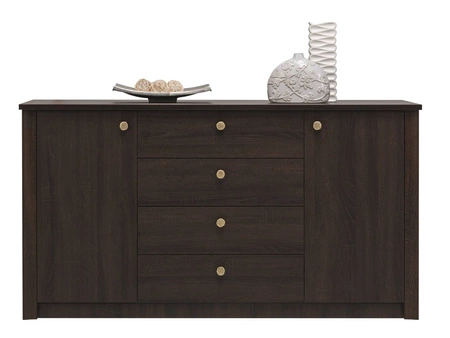 Zestaw mebli Finezja dąb sonoma czekolada nowoczesny komplet mebli systemowych do salonu jadalni lub pokoju dziennego