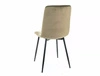 Krzesło tapicerowane Tom oliwkowe nowoczesne oraz funkcjonalne krzesło do jadalni z metalowymi nogami 