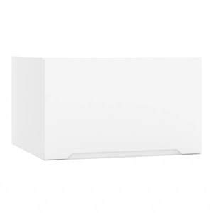 Szafka kuchenna wisząca Zova W60/56 OKGR biała szafka z drzwiami otwieranymi do góry odporna na uszkodzenia i wilgoć frezowany uchwyt