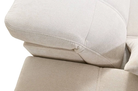 Narożnik z funkcją spania Penejos IV Lux oliwkowy lewostronny stylowy narożnik rozkładany z komfortowym wysuwanym podnóżkiem