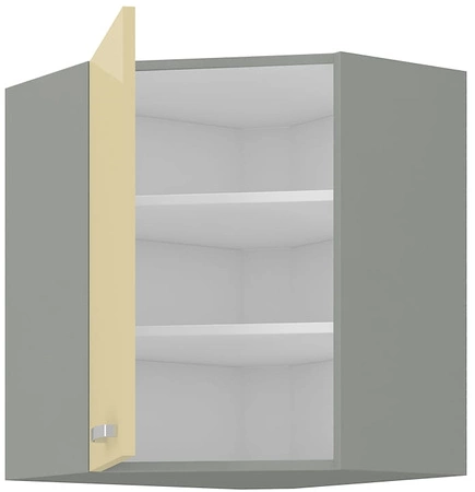 Zestaw mebli kuchennych narożny Karmen 260x270 cm fronty w połysku styl szafek dopasuje się do wnętrza każdej kuchni