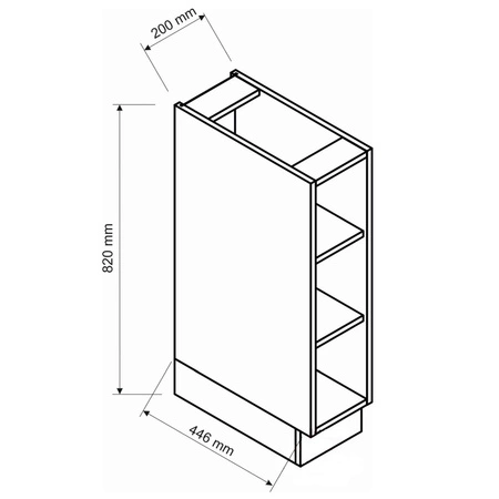 Wyspa kuchenna z szufladami Adele 147 cm dąb złoty / biały komfortowa stylowa wyspa kuchenna z półkami i mosiężnymi uchwytami