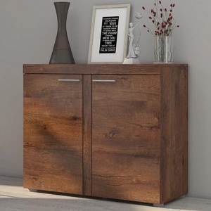 Komoda Rene 97 cm dąb lefkas nowoczesny design mebla obrzeża komody wykończone specjalną okleiną ABS