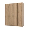 Szafa Kastano VII 200 cm dąb evoke stylowy design metalowe uchwyty krawędziowe pojemna szafa do sypialni lub przedpokoju