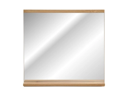 Lustro łazienkowe Nova 60 cm dąb coast evoke stylowe lustro z praktyczną półką doskonale zagospodaruje przestrzeń nad umywalką