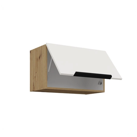 Zestaw mebli kuchennych Corato Ar 255 cm stylowe szafki kuchenne z frontami wykonanymi w technologii anti fingerprint metalowe uchwyty