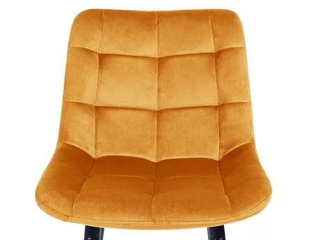 Półhoker Chic H-2 żółty nowoczesny oraz funkcjonalny hoker z metalowymi nogami idealny hoker do kuchni