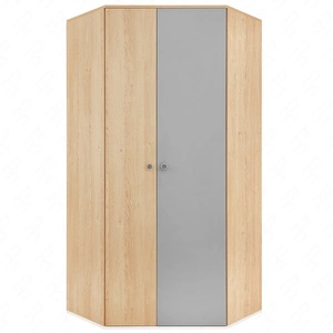 Szafa narożna Pixel dąb biszkoptowy / szara idealna do pokoju młodzieżowego funkcjonalna i pojemna oryginalna kolorystyka