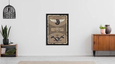 Plakat vintage motorcycle 70x100 plakat w ramie precyzyjny wydruk ze stylową grafiką doskonała dekoracja do salonu lub sypialni