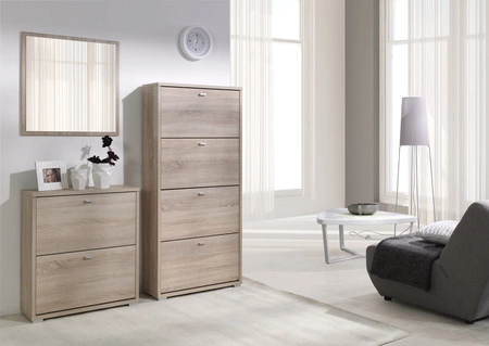 Lustro wiszące Anter dąb sonoma jasny funkcjonalny dodatek do przedpokoju lub garderoby klasyczny design