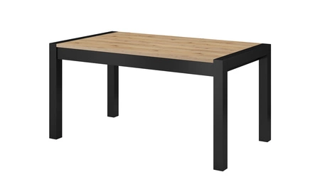 Stół rozkładany Aktiv 90x160-200-240 cm dąb taurus / czarny klasyczna forma doskonała propozycja do jadalni odporny blat