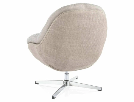 Fotel Peggie szary / beż funkcjonalny oraz nowoczesny fotel obrotowy z metalowymi nogami komfortowy podczas wypoczynku