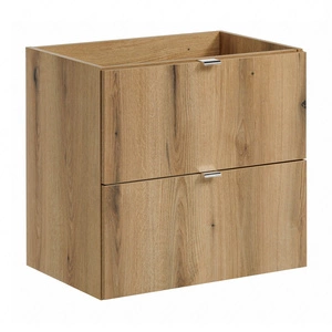 Szafka pod umywalkę Nova 60 cm dąb coast evoke stylowa szafka z szufladami metalowe uchwyty krawędziowe podkreślają elegancję