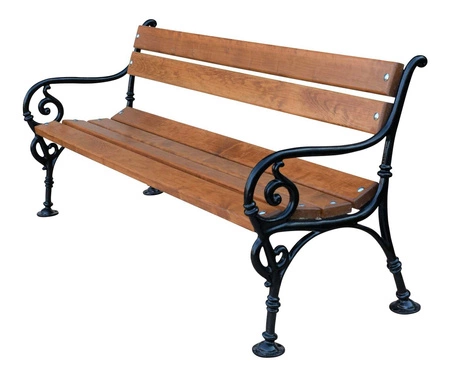 Ławka ogrodowa 180 cm FIEM-11-LWO-180 wiedeńska żeliwna z oparciem drewno olchowe lakierowana