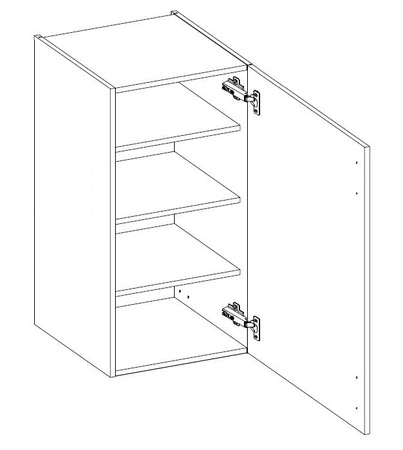 Szafka kuchenna wisząca Antri 45 G-90 1F lamelowy front szafka odporna na działanie wilgoci i uszkodzenia