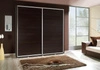 Szafa przesuwna Penelopa 205 cm kasztan wenge nowoczesny design szafy aluminiowe prowadnice drzwi oraz system jezdny