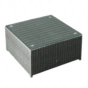 Stolik ogrodowy Tinto szary wszechstronny design wpisujący się w ogrodowe przestrzenie oraz mniejsze tarasy lub balkony szklany blat