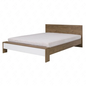 Łóżko Latika 160x200 cm dąb burgundzki / biały nowoczesna forma mebla zachwyca minimalizmem oraz oryginalnym wykończeniem