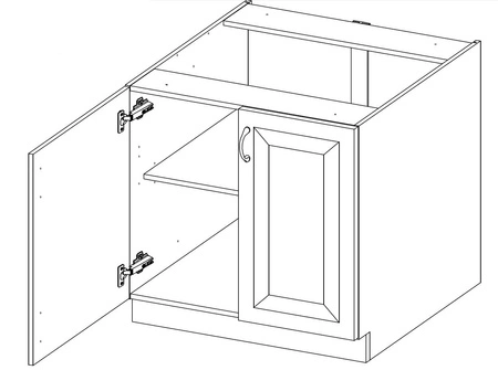 Zestaw mebli kuchennych narożny Vento 330x340 cm idealny do wnętrz w stylu klasycznym i nowoczesnym