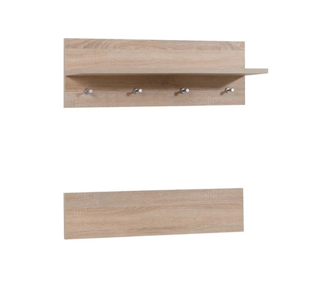 Wieszak ścienny Hit 92 cm dąb sonoma jasny elegancki design funkcjonalny dodatek do przedpokoju klasyczna konstrukcja
