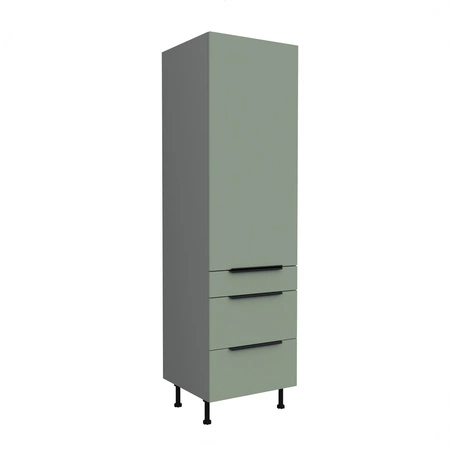 Słupek kuchenny Treviso Ant 60 DKS-215 3S 1F szafka kuchenna odporna na uszkodzenia wykończenie frontów w technologii anti fingerprint