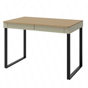 Biurko z szufladami Paguro 125 cm eukaliptus / dąb baltic dune stylowe i funkcjonalne do pokoju młodzieżowego czy biura