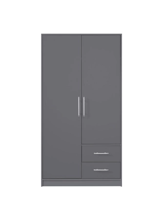 Szafa Caspe 100 cm antracyt nowoczesny design wykończenie ABS oraz aluminiowe uchwyty