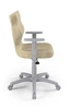 Krzesło do biurka Duo beżowe idealne do wzrostu 146-176,5 cm profilowane siedzisko regulowane podłokietniki łatwo czyszcząca tkanina