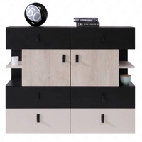 czarny / dąb / beż