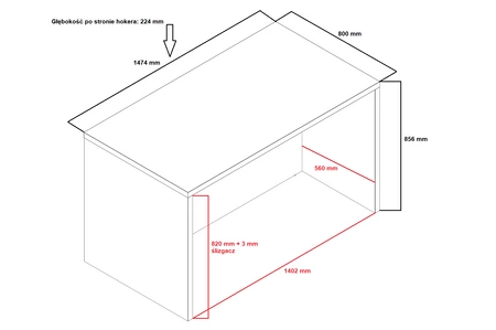 Wyspa kuchenna z szufladami Adele 147 cm dąb złoty / biały komfortowa i stylowa wyspa kuchenna wyposażona w szafkę z koszem cargo