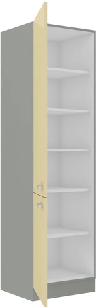 Zestaw mebli kuchennych narożny Karmen 260x270 cm fronty w połysku styl szafek dopasuje się do wnętrza każdej kuchni