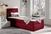 Łóżko kontynentalne Alia 80x200 bordowe nowoczesny styl idealne łóżko do pokoju dziecięcego subtelne pionowe przeczycia na wezgłowiu