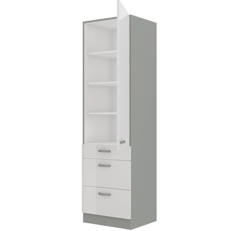 Słupek kuchenny Bianka 60 DKS-210 3S 1F szafka z szufladami odporna na parę wodną wysoką temperaturę i rozlane ciecze