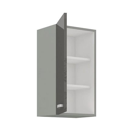 Zestaw mebli kuchennych Grey 260 cm fronty w połysku niepowtarzalny styl szafek dopasuje się do wnętrza każdej kuchni