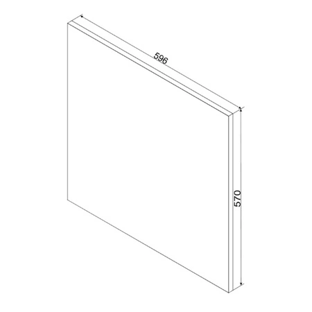 Front do zmywarki Clara FZ 60 P.O 596x570 odporny na parę wodną wysoką temperaturę i rozlaną ciecz