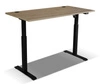 Biurko z regulacją wysokości Makana dąb artisan uniwersalny i funkcjonalny mebel z blatem 28 mm do biura gabinetu lub pokoju młodzieżowego 