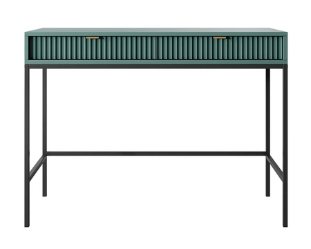 Konsola Lovro pastelowy zielony z szufladami stylowy oraz funkcjonalny mebel do przedpokoju salonu czy biura